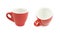 Tiny red espresso cup isolated