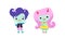 Tiny Troll Characters with Different Hair Color Set, Adorable Boy and Girl Fantasy Creatures Cartoon Vector Illustration