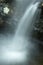 Tiny waterfalls at Carpenter`s Falls in Granby, Connecticut.