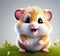 Tiny Whisker Wonderland: 3D Illustration of a Cute Hamster