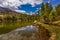 Tioga Lake in the Sierra Nevada Mountain, California, USA