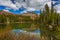 Tioga Lake in the Sierra Nevada Mountain, California, USA