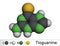 Tioguanine, thioguanine or 6-thioguanine molecule. It is purine analogue, used in the therapy of myelogenous leukemias. Molecular