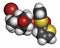 Tiotropium bromide chronic obstructive pulmonary disease (COPD) drug molecule. Atoms are represented as spheres with conventional