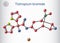 Tiotropium bromide molecule. Antimuscarinic bronchodilator used in the tratement of chronic obstructive pulmonary disease COPD,