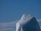 The tip of an ice floe in the glacial lake