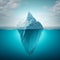 Tip of the iceberg. Business concept. generative ai. Iceberg. Success business metaphor