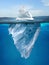 Tip of an Iceberg floating in the water