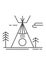 A tipi is a cone-shaped tent, traditionally made of animal skins upon wooden poles. A tipi is distinguished from other conical