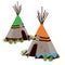 Tipi, traditional dwelling by Indigenous people, North America