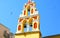 Tipic bell tower of the church of the monastery of the Virgin Mary in Paleokastritsa, Corfu, Greece