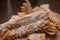 Tipical italian cake chiacchiere for carnival party sweet food dessert