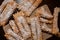 Tipical italian cake chiacchiere for carnival party sweet food dessert