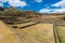 Tipon ruins in the peruvian Andes at Cuzco Peru