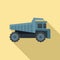 Tipper lorry icon, flat style