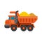 Tipper truck for construction industry vector illustration.