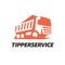 Tipper Truck Construction Logo.