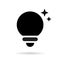 Tips icon vector. Light bulb, solution with star sign symbol