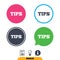 Tips sign icon. Service money symbol.