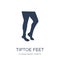 Tiptoe feet icon. Trendy flat vector Tiptoe feet icon on white b