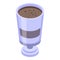 Tiramisu chocolate drink icon isometric vector. Cake food