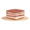 Tiramisu icon cartoon vector. Cake food