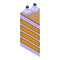 Tiramisu icon isometric vector. Cake food