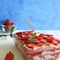 Tiramisu, traditional Italian dessert with strawberry.