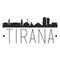 Tirana Albania. City Skyline. Silhouette City. Design Vector. Famous Monuments.