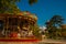 TIRANA, ALBANIA: Nostalgic children's carousel in a park in the center of Tirana.