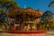 TIRANA, ALBANIA: Nostalgic children's carousel in a park in the center of Tirana.