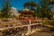 TIRANA, ALBANIA: Nostalgic children's carousel in a park in the center of Tirana.