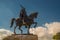 TIRANA, ALBANIA: Skanderberg statue in Tirana, Albania.