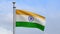 Tiranga indian flag waving in the wind. Close up of India banner blowing silk