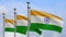 Tiranga indian flag waving in the wind. Close up of India banner blowing silk