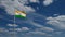 Tiranga indian flag waving in the wind. Close up of India banner blowing silk