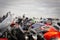 Tiraspol, Moldova - May 11, 2019: drag street bikes motorcycle Suzuki, Honda and others at 11 Drag racing tournaments