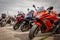 Tiraspol, Moldova - May 11, 2019: drag street bikes motorcycle Suzuki, Honda and others at 11 Drag racing tournaments