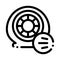 Tire air vent icon vector outline illustration
