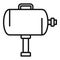 Tire fitting air compressor icon, outline style