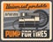 Tire fitting car service retro poster