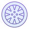 Tire flat icon. Automobile wheel blue icons in trendy flat style. Car part gradient style design, designed for web and