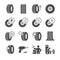 Tire icons set