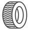 Tire line icon. Car wheel vector illustration isolated on white. Auto disk outline style design, designed for web and