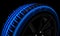 Tire Luminous Tread and Dark Background