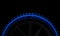 Tire Luminous Tread and Dark Background