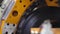Tire manufacture robotic machine close up