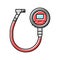 tire pressure gauge vehicle color icon vector illustration