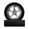 Tire service isolated icon