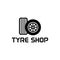 Tire shop logo design, tyre business branding, tyre logo shop